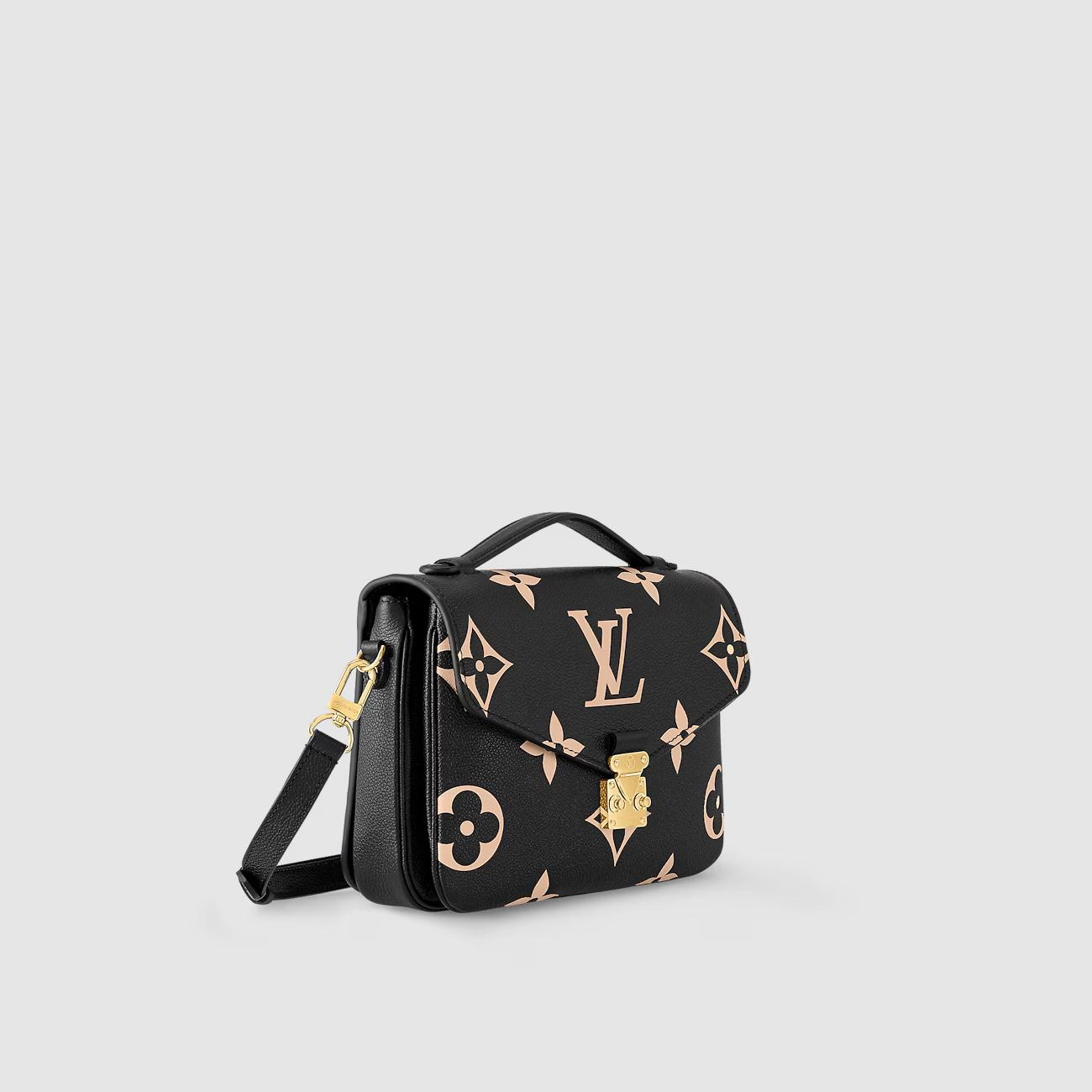 Túi Louis Vuitton Pochette Métis Nữ Da Bicolor Đen Be